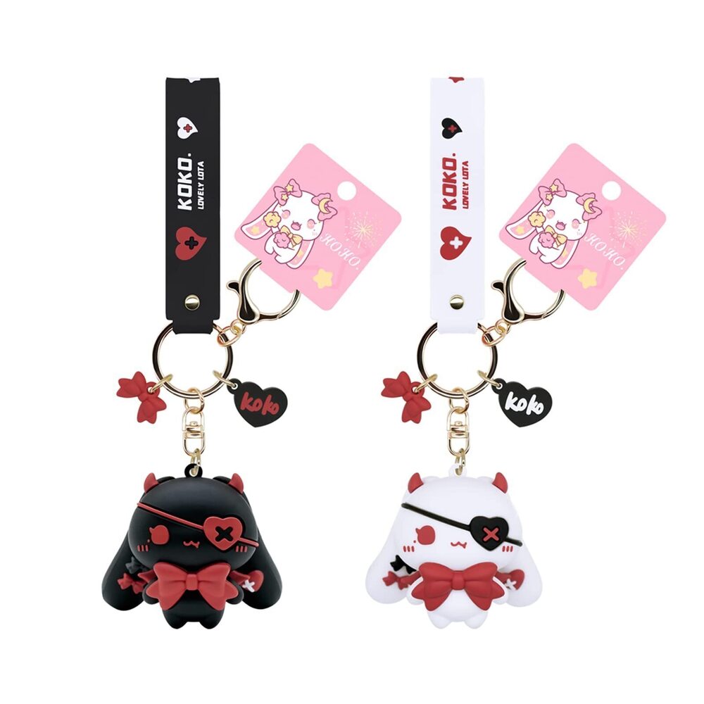 1429 Cute Keychain Bad Bunny Cartoon Key Chain Anime Key Ring Kawaii